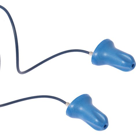Bouchons d'oreilles détectables cordés jetables Uvex 24dB Bleu x 100 paires ( Prix pour Boîte de 100 )