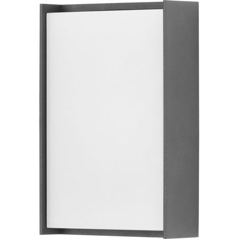 Block - Aplique de Pared Exterior LED Luz Neutra 4000K Moderno para Terraza y Jardín de Aluminio Gris Antracita (1/5)