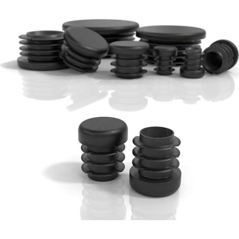 Embouts lamellaires ronds de 16 mm pour tubes ronds, embouts ronds en PE, pour tubes métalliques, chaises, canapés, tables et étagères, lot de 20.