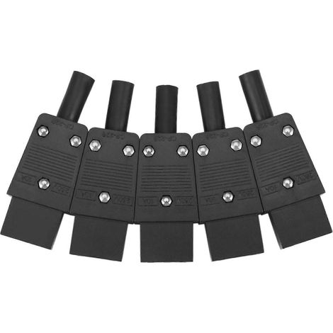 Lot de 5 adaptateurs de prise femelle IEC 320 C13 à 3 broches, connecteur recâblable pour cordon d'alimentation - FFY (1/4)