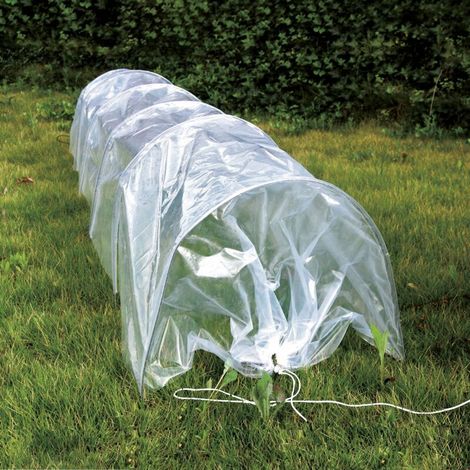 Juego de 2 túneles de polietileno fáciles de usar para el jardín de plántulas: calientan la tierra antes de plantar y protegen las plantas delicadas. Dimensiones: 300 x 45 x 45 cm (largo x ancho x alt (1/5)