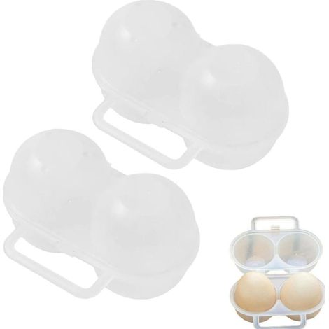 2er-Set Eier-Transportboxen aus PP mit Karabiner, Transparent (1/5)