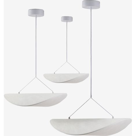 Set de 3 lámparas de techo colgantes LED en tela Zelvon SKLUM (1/5)