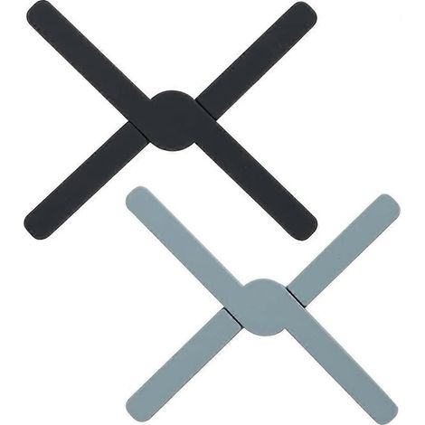 Dessous de plat pliable pour casserole, protection de plan de travail, lot de 2 (1/4)