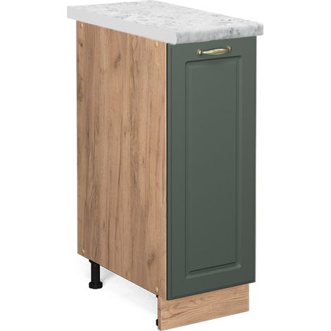 Armadio cucina dispensa alto Fame-Line, Verde-oro rustico, 30 cm , PL Marmo, Vicco (1/5)