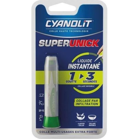 Colle Multi-usages - Prise Rapide 2 à 5 Secondes - Pour Porcelaine Plastique Métal Céramique Bois - 2 g (1/2)