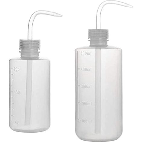 Lot de 2 flacons souples en plastique - 250 ml et 500 ml - pour laboratoire et plantes (1/3)