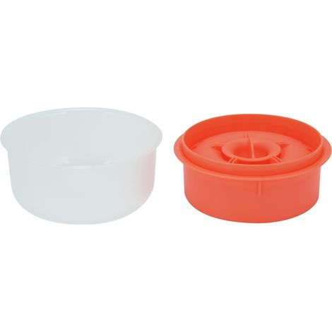 Séparateur de jaunes d'œufs mini, sans toxique, durable, filtre à blanc d'œuf, outil de cuisine pour pâtisserie maison, orange foncé (1/5)