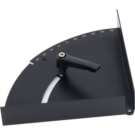 Équerre à angle variable en fer noir pour outillage bois, calibrage laser précis, serre-étau réglable 90°, finition peinte robuste (1/5)