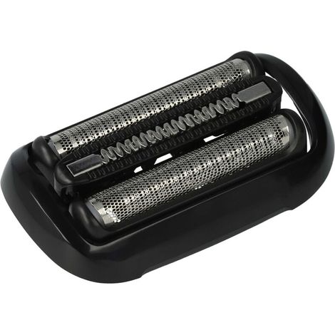 Scherkopf (1x Scherfolie, 1x Schermesser) kompatibel mit Braun 50-W4200cs, 50-W4650cs, 60, 6010, 6011 Rasierer, Schwarz, Silber
