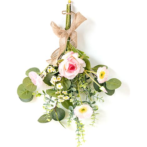 Bouquet mural artificiel de roses foncées pour mariage, décoration florale suspendue (1/5)
