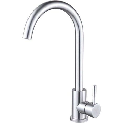 Fregadero de cocina de acero inoxydable, fregadero giratorio de 360 °, mezclador de fregadero mate