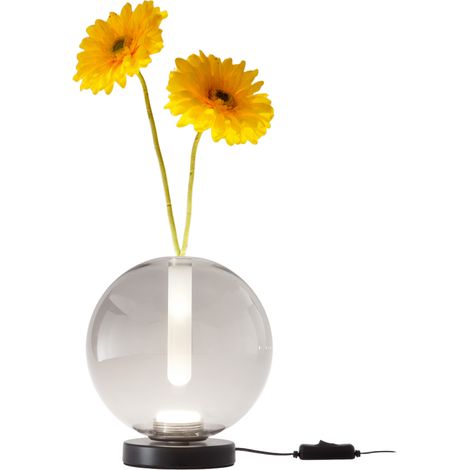 Lampada da Tavolo Wengen Grigio Trasparente, LED 7W 540lm, Vetro Borosilicato, Dimmerabile Touch CCT 2700K-3000K-4000K IP20 - Wengen (1/3)