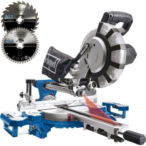 WOOD MITRE SAW INCLUDING 2ND SAW BLADE 2000W Ø 210 MM SCHEPPACH HM216SPX (1/5)