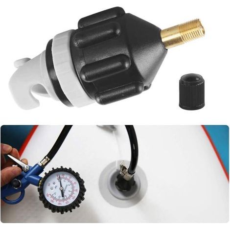 SUP Conventional Air Pump Adapter SUP Compressor Air Pump Converter for Canoe Kayak Paddle Board Inflatable Boat Standard Valve Adapter Black (1/5)