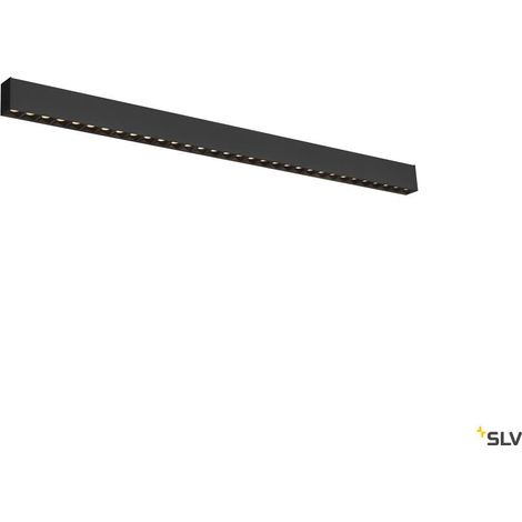 Plafoniera SLV Glenos 30 W max 3650 lm 3000 K nero 1010518 alluminio L 129 cm dimmerabile per soggiorno (1/4)