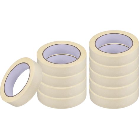 Dapetz ® Premium Masking Tape 10 Rolls (19mm X 35m) White Masking Tape Painting Tape For Painters, Decorators Professional DIY Use Painting Office Home Crafts and More (1/5)