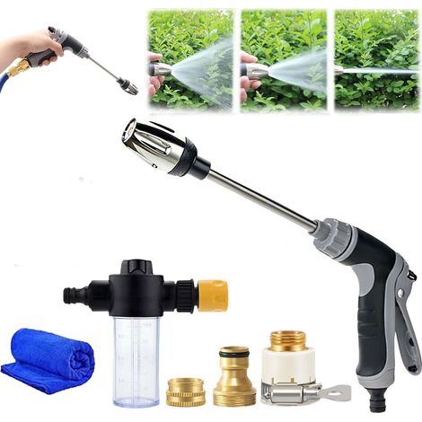 Haute Pression – 2026 Pistolet de Nettoyage Puissant avec Buse 360°, Jet Haute Pression pour Tuyau d'Arrosage, Voiture & Terrasse (Pistolet à Eau) (1/5)