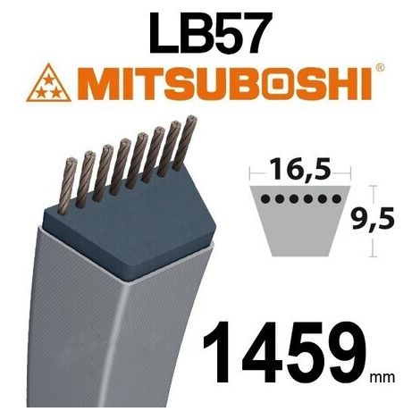 Keilriemen LB57 - HUSQVARNA 531005564 - KUBOTA751100056