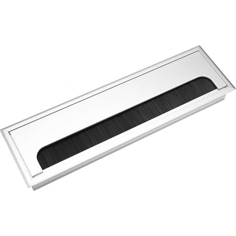 Cache-fil d'alimentation carré en aluminium pour bureau d'ordinateur - Couvercle de trou d'insertion grand modèle (1/5)