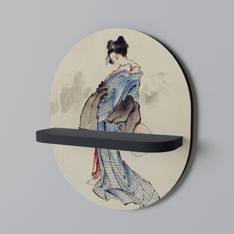 GEISHA FANTASY Mensola ovale nera (1/5)