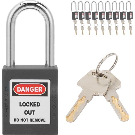 Lot de 10 cadenas de sécurité de 1,5 pouce, isolés et anticorrosion, pour poutres en acier, destinés à la fabrication de machines industrielles (Noir) (1/5)