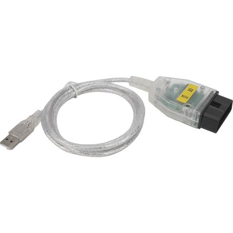 Adaptateur OBD2 INPA avec câble connecteur FT232RL, outil diagnostic auto coque blanche carte verte pour BMW Série E (1/5)
