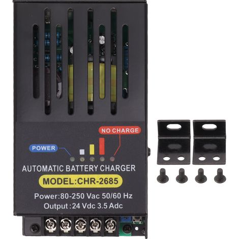 Chargeur de batterie 24V automatique avec protection circuit, maintien et charge lente 80‑250V pour batterie auto (1/5)