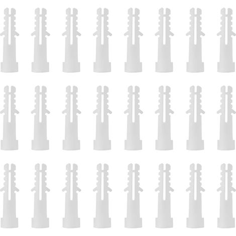 Tube D’expansion Murale 200 Pièces Pe Nylon Blanc 8x40