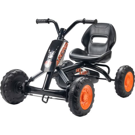 Kart à pédales enfant avancer reculer garçon fille 2-5 ans noir 84x54x56 cm