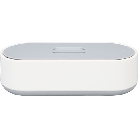 Nettoyeur à ultrasons portable pour lunettes, montres et bijoux - Blanc et gris - Prise UE 220 V