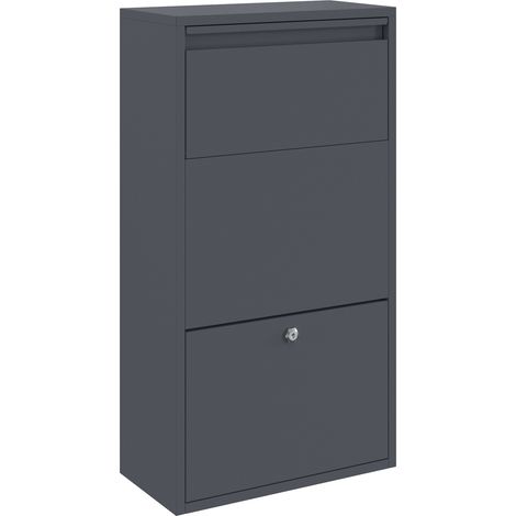 Boîte de dépôt de colis Anthracite 44 x 22 x 82 cm Acier