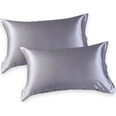 Taie D Oreiller Satin - 48 x 74 cm - Fermeture Enveloppe - Pour Cheveux Et Peau - 2 Pièces (1/5)