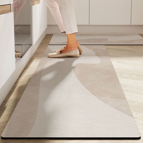 Ede Ligne peu profonde Wailing Tail 5080cm (Terre de diatomées) Tapis de cuisine, facile à nettoyer, lavable, en terre de diatomées, absorbant et antidérapant. (1/5)