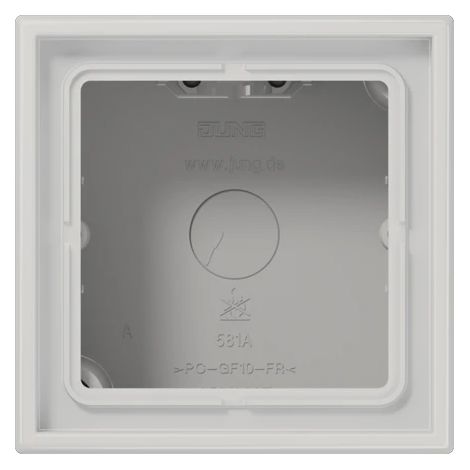 Jung Capuchon en saillie 1x, LS CUBE, duroplastique, gris clair, montage vertical et horizontal LS 581 A LG