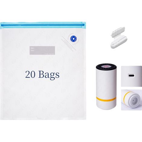 Bolsas de filamento para aspiradora, protección eficaz contra la humedad, compatibilidad versátil, 20 bolsas - Bomba automática, sin enchufe. (1/2)