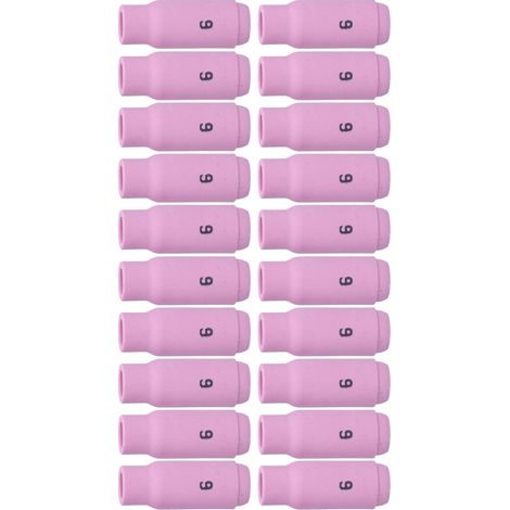 20 x 10N48 6 Lentille à gaz TIG Buse TIG en alumine Coupelles en céramique pour accessoires de machine à souder GTAW (1/5)