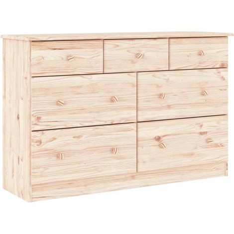 Maison Exclusive - Cómoda cajonera ALTA madera maciza pino 112x35