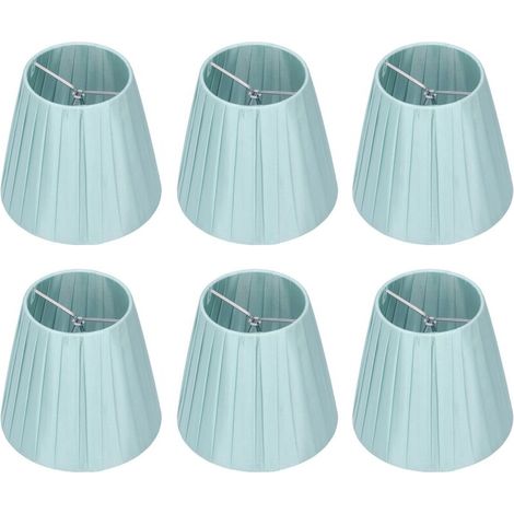 Abat-jour en tissu pour lustre, 6 pièces, couvercle de lampe murale, support à pince pour petite ampoule A B C F P (1/5)