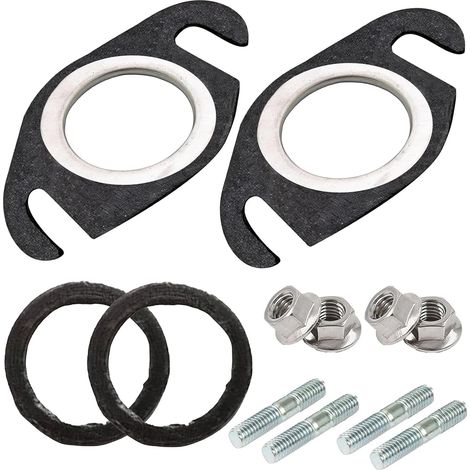 Lot de 12 joints d'échappement et boulons d'échappement - 50 cc - 2T - Entraxe 48 mm - Pour scooter 2t 50cc 2t (1/5)