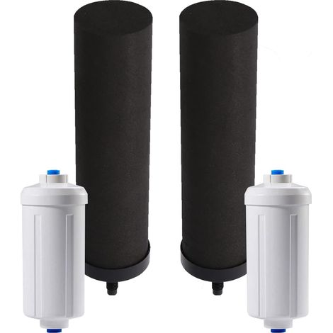 4 Filtre à eau, Charbon actif, Fluorure, Arsenic, Système gravité, Seau purification (1/5)