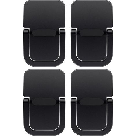 Paquete de 4 soportes portátiles para teclado,Mini soporte autoadhesivo para portátil,Soporte ajustable para escritorio o portátil (Negro) (1/5)
