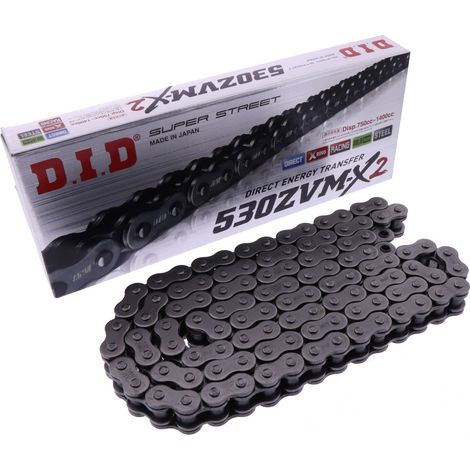 Catena di trasmissione aperta DID 530ZVMX2/110 X-Ring con rivetto per Honda / Kawasaki / MZ/MUZ / Suzuki / Triumph / Yamaha