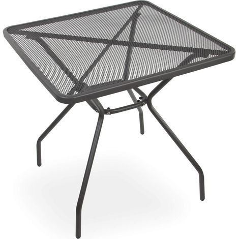 Gartentisch Seattle Balkontisch Streck-Metall-Bistro-Tisch Abwaschbar 70x70cm (1/4)