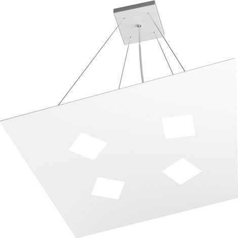 Sospensione Moderna Note Metallo Bianco 4 Luci Gx53 (1/4)