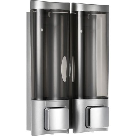 Soap Dispenser, 200ml x 2, Manual Soap Dispenser, Wall-Mounted Hand Sanitizer Dispenser, Shampoo and Shower Gel Dispenser, for Hotel Bathroom Toilet (1/4)