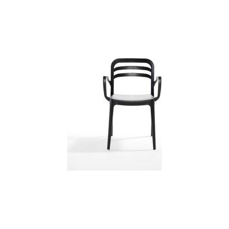 SEDIA C/BRACCIOLI ASPEN NERA