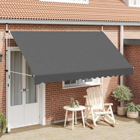 Auvent manuel rétractable-Store banne 350 cm Anthracite (1/5)