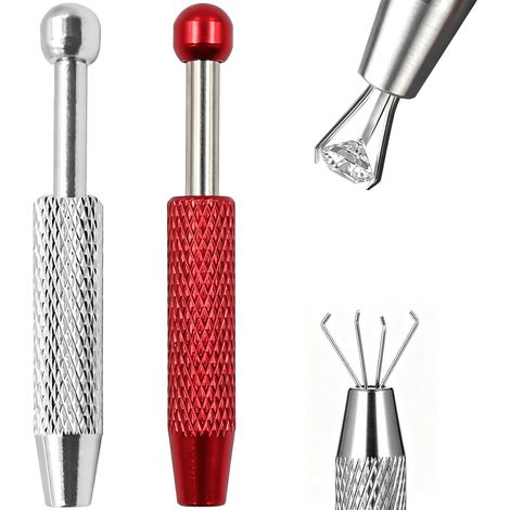 Kugelzange – 2-teilig – Aluminiumlegierung – zum Stechen und Crimpen – für Juweliere und Reparaturen – Silber und Roségold (1/5)