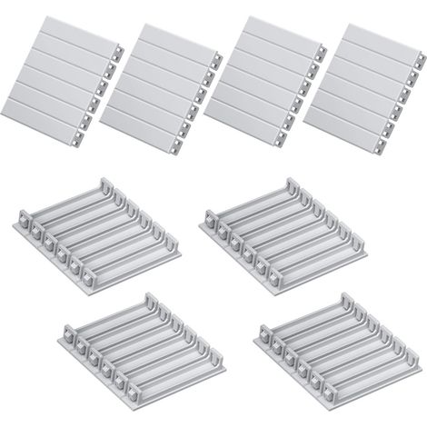 Cache-Fentes Rail DIN 3 Modules pour Tableau Électrique, Cache-Trous Modulaires Gris Mat, Installation Sans Outil,compatibles avec de nombreuses marques d'armoires électriques 8 Pièces (1/5)